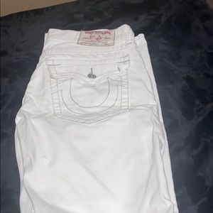 True religion white jeans straight fit size 32